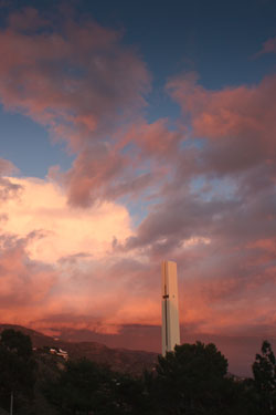 Theme Tower at sunset - Pepperdine University