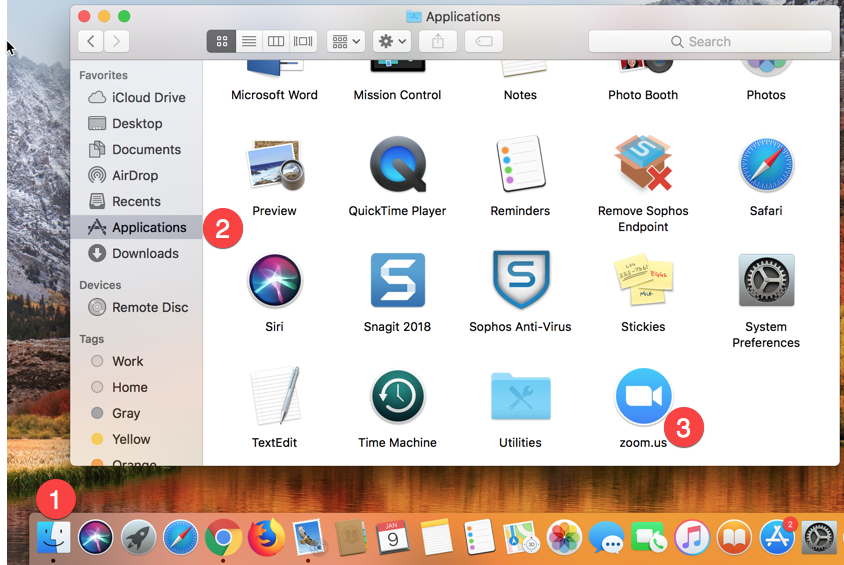 Finder on mac desktop