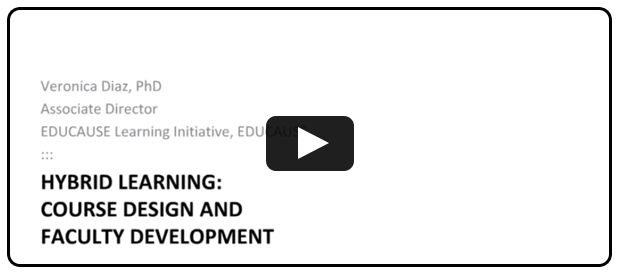 Hybrid Learning Course Design and Faculty Development