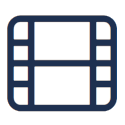 Film strip icon for video file.