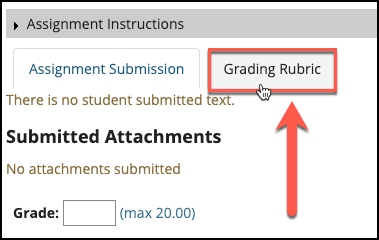 Sakai Assignments Grade With Rubric Image