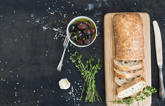 bread on a cutting board