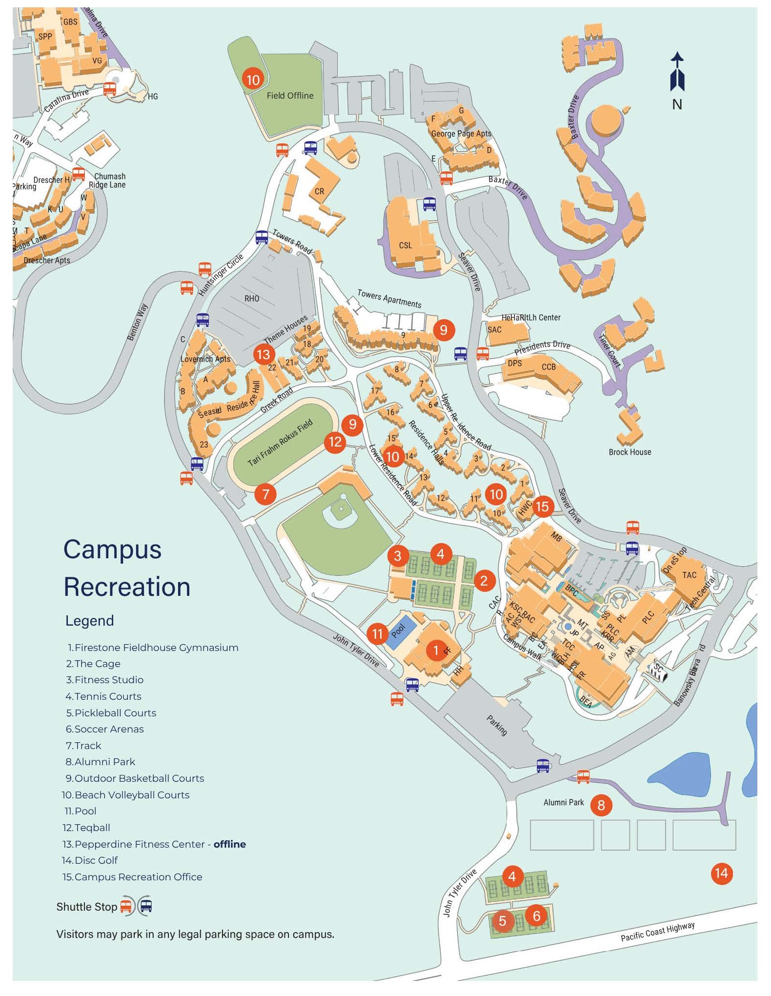 campus rec map