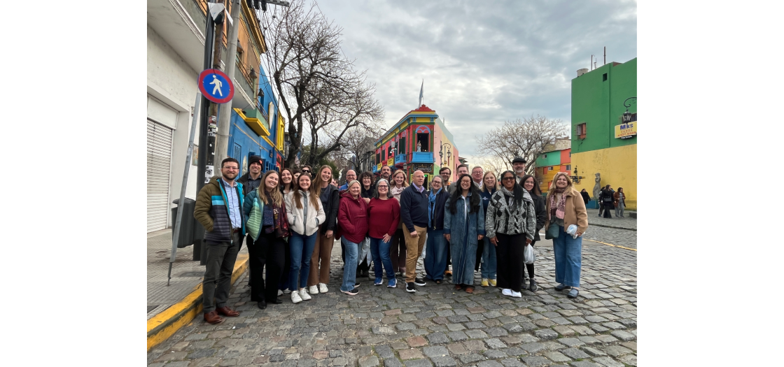 2026 New Faculty Retreat group at La Boca in Buenos Aires, Argentina