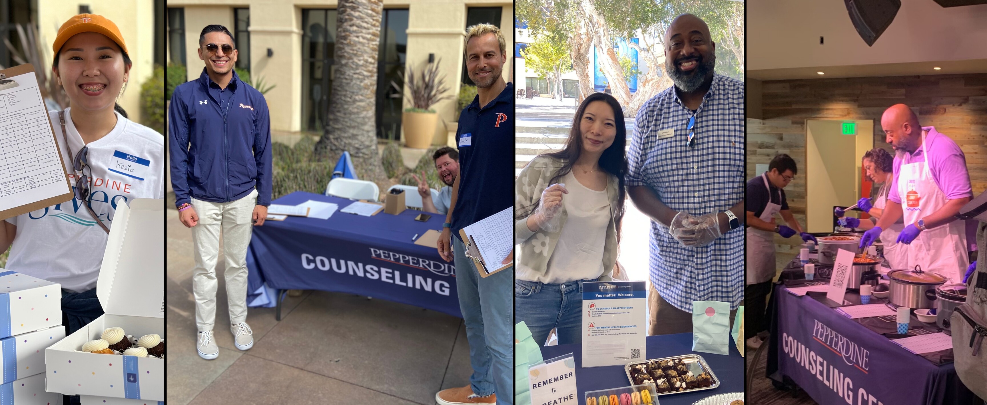 outreach event with counseling center staff