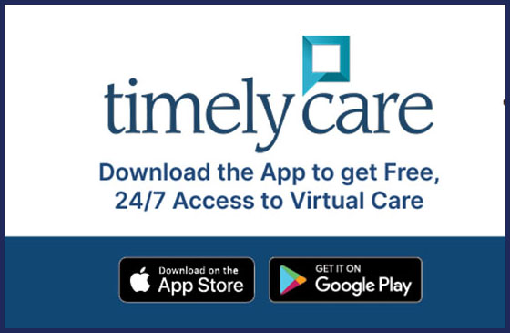 timelycare graphic with download app info