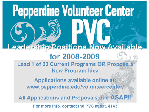 PVC Pepperdine Volunteer Center Application example digital signage JPG image