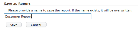 Save as Report