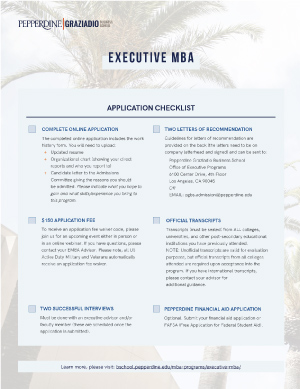 EMBA application checklist