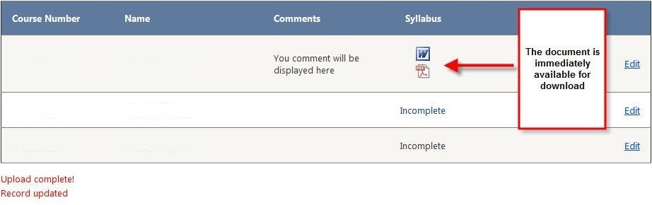 PGBS Syllabus Upload Screen Shot