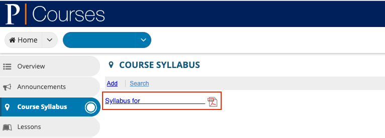 PGBS Syllabus Upload Screen Shot