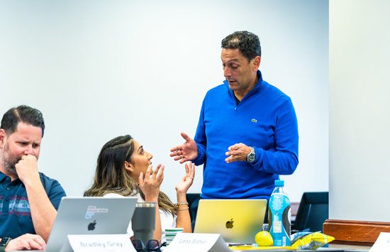 Nelson Granados with MBA student