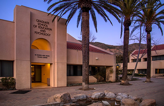 Graduate School of Education and Psychology building at sunset