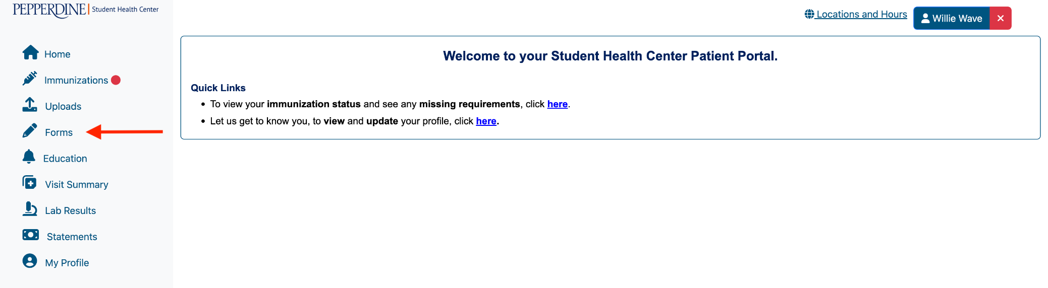 Select Forms Patient Portal Image