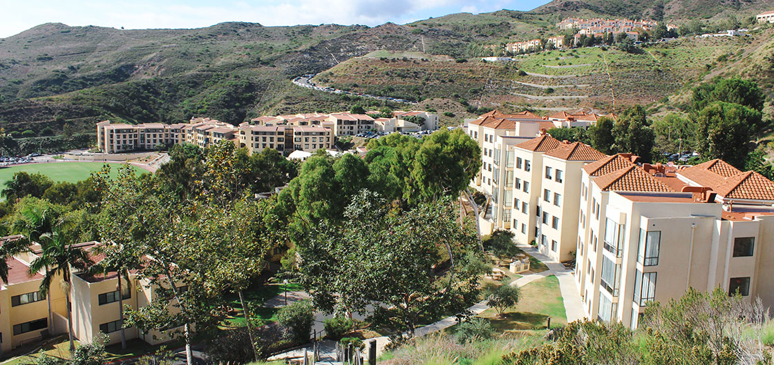 landscape view of multiple residential halls