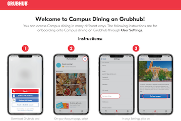 a screenshot of the Grubhub service page