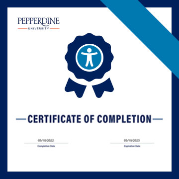 Pepperdine accessibility certificate