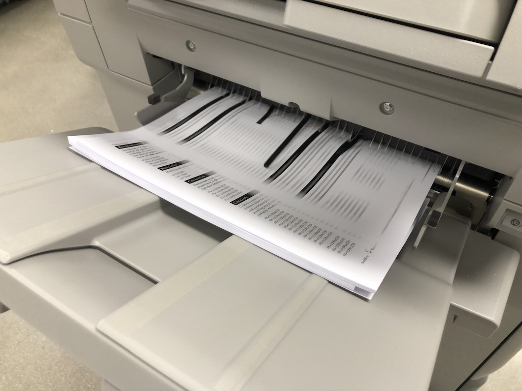 Copies being printed