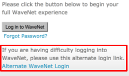 Wavenet login page