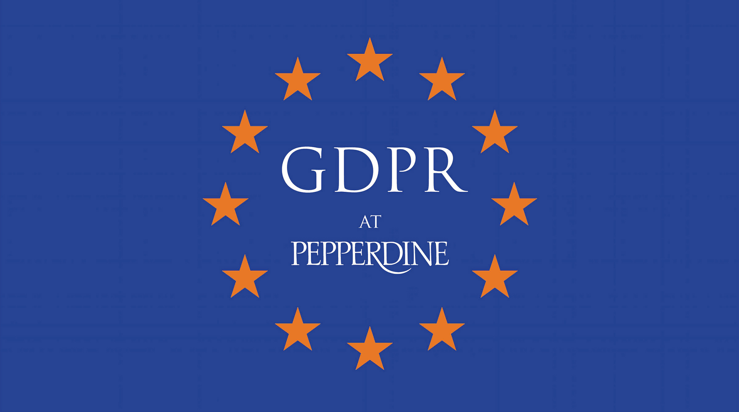 GDPR at Pepperdine flag 