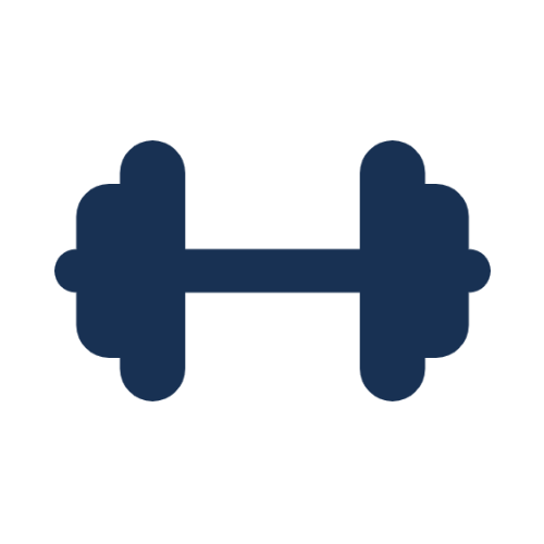 Icon of a weight-lifting dumbbell.
