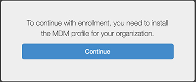 Install MDM Profile Screen