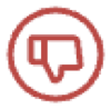Thumbs down icon represents severe digital accessibility issues.