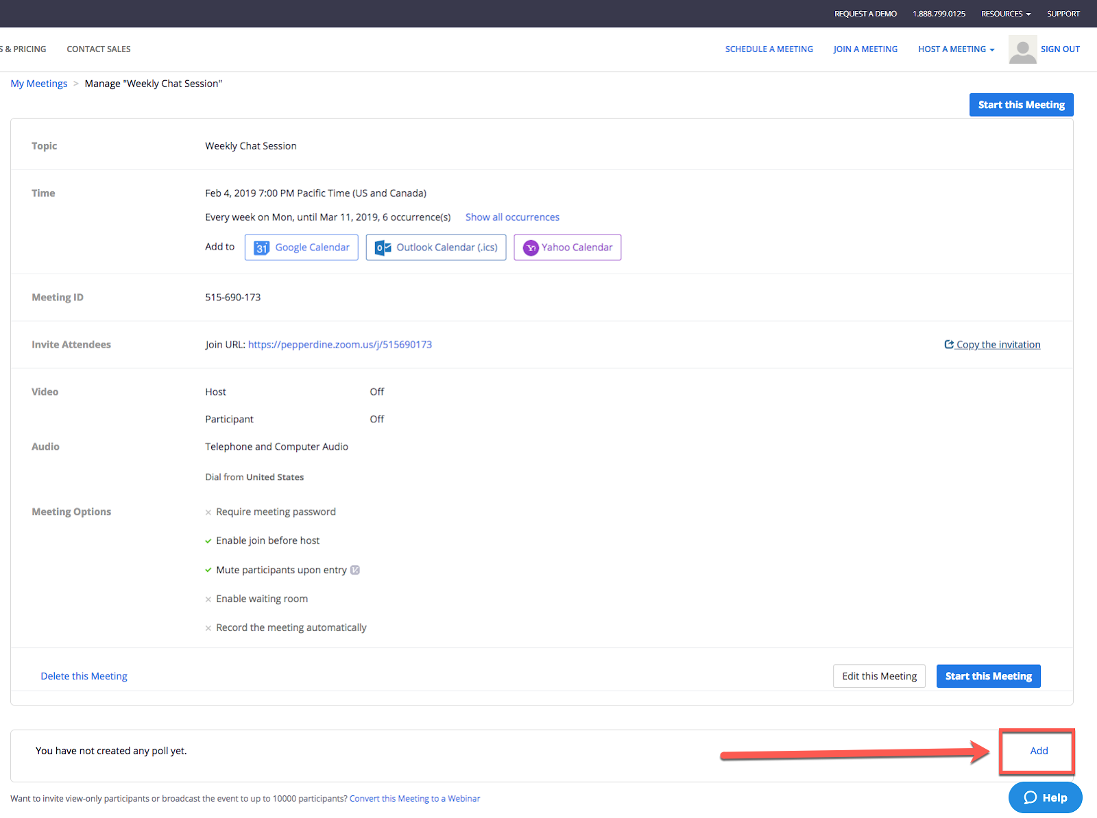 Begin Poll Creation