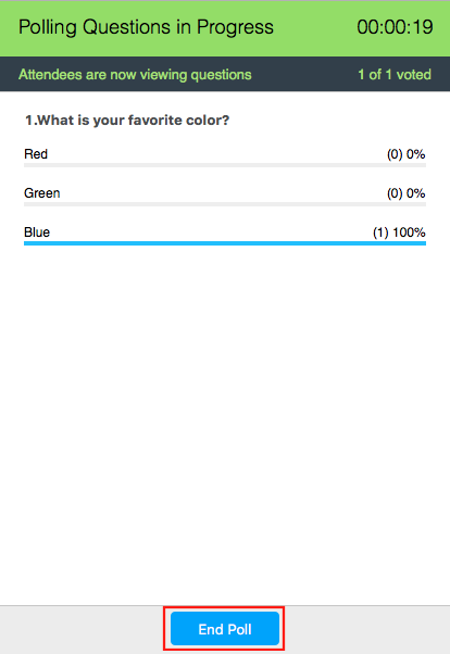 Polling Questions in Progress