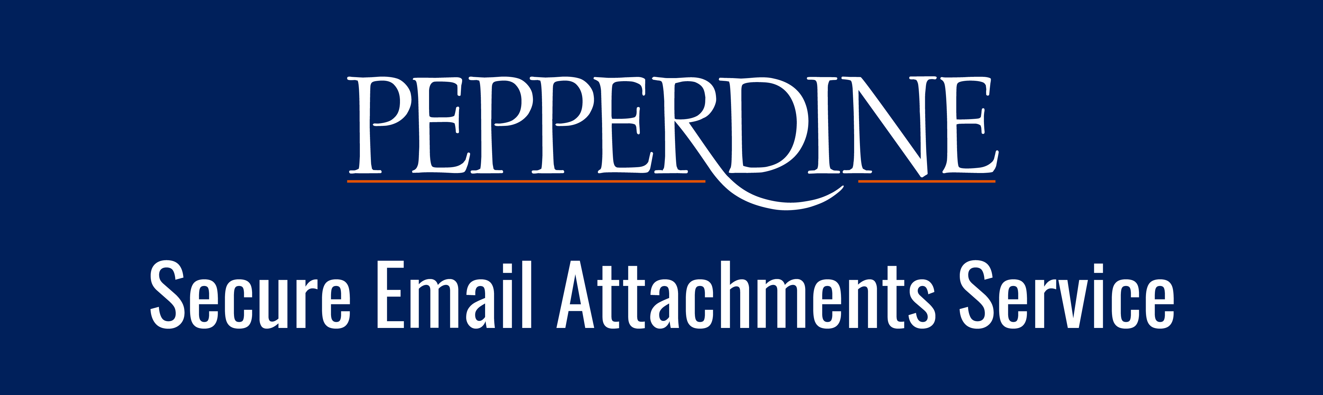 Pepperdine Secure Email Attachments Login Screen