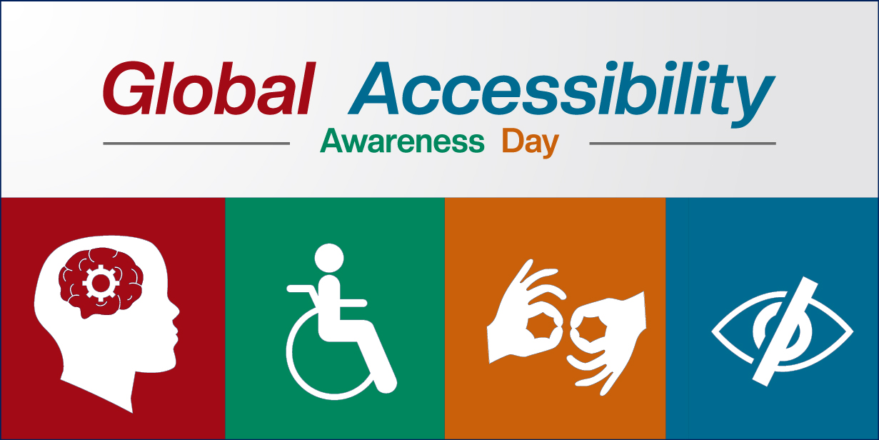 Accessible icons under a Global Accessibility Awareness Day banner