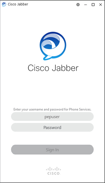 Jabber Windows Password Screen