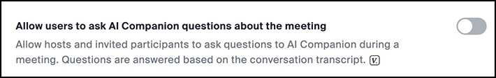 Ask AI Companion Questions screen