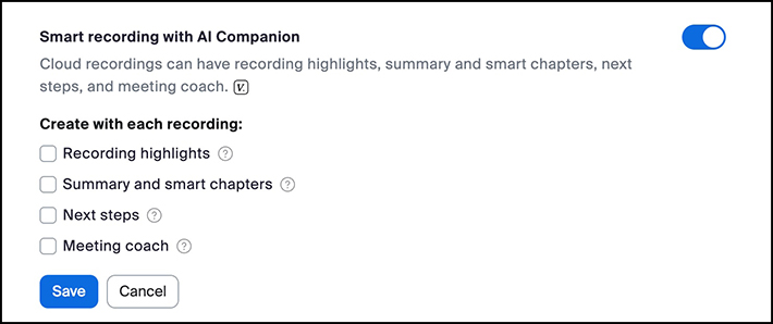 Smart recording with AI Companion