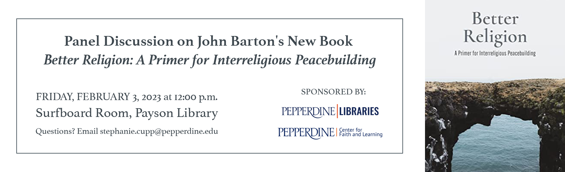 Panel discussion on John Barton's new book