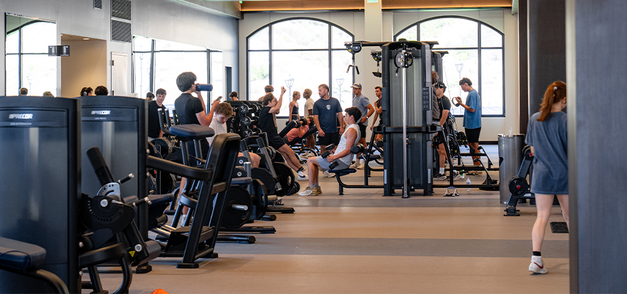 equipment in the fitness center