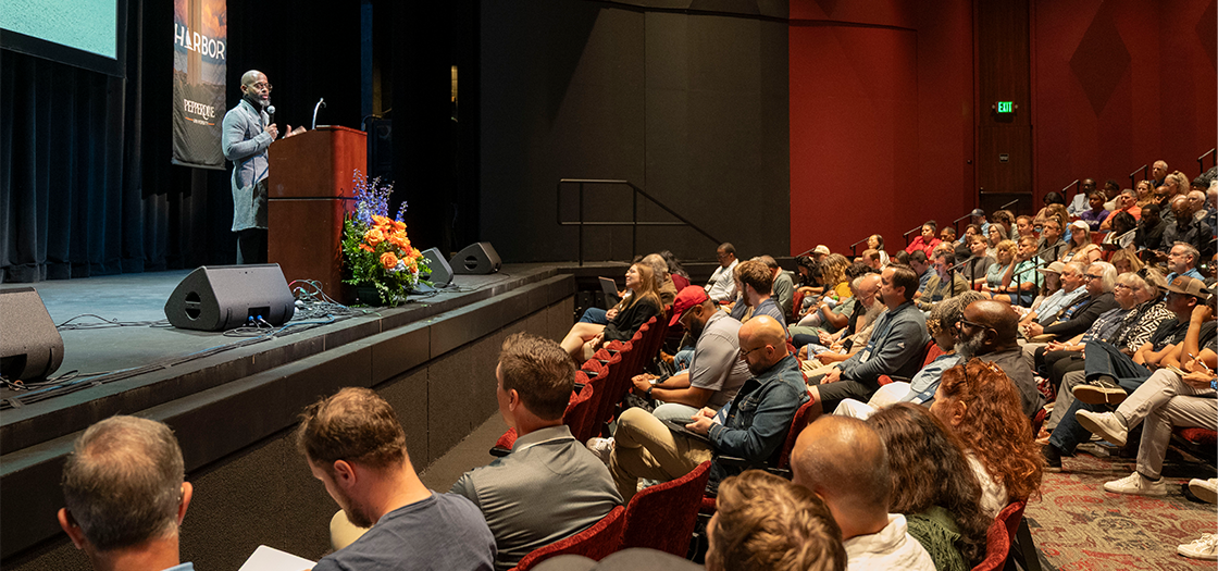 speaker series in auditorium