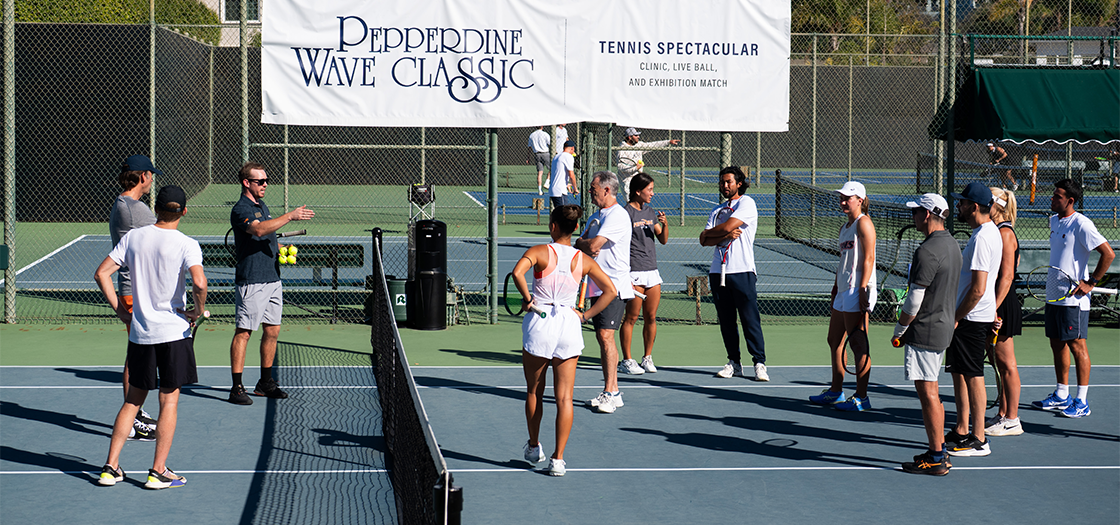 Pepperdine wave classic on tennis courts