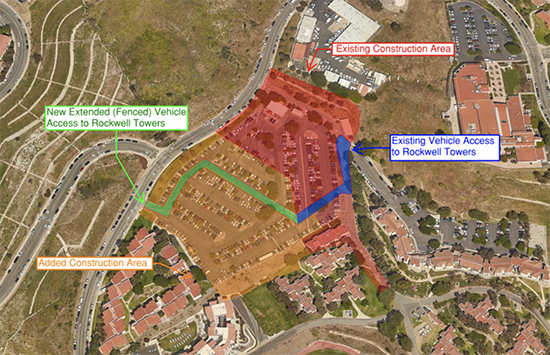 Pepperdine Rockwell Towers Parking Lot map
