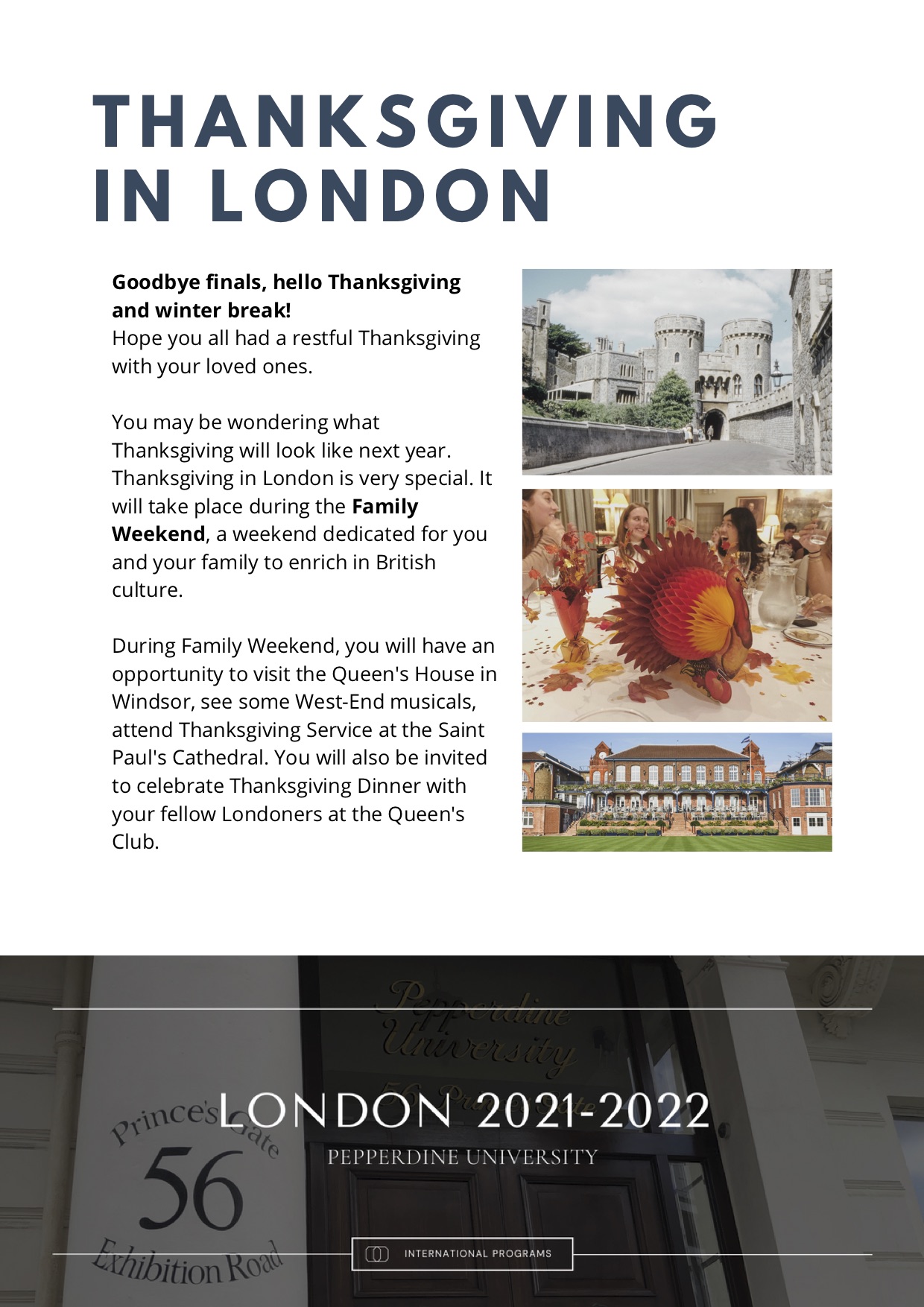 London November 2020 Newsletter