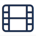 Film strip icon for video file.