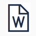 Microsoft Word document icon.