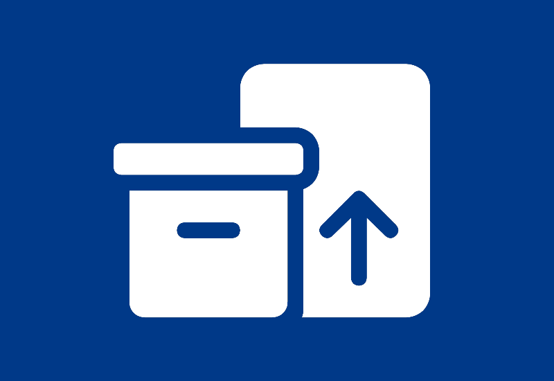 Archive boxes for packing.