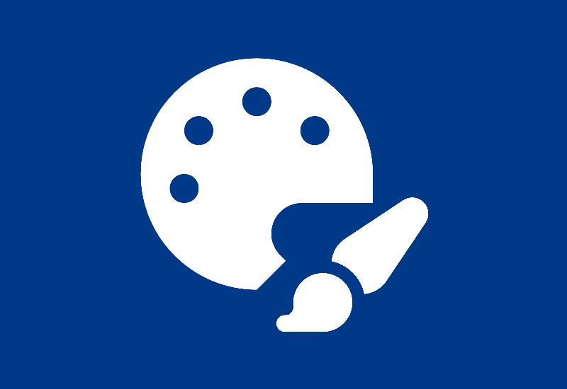 Paintbrush and painting palette.