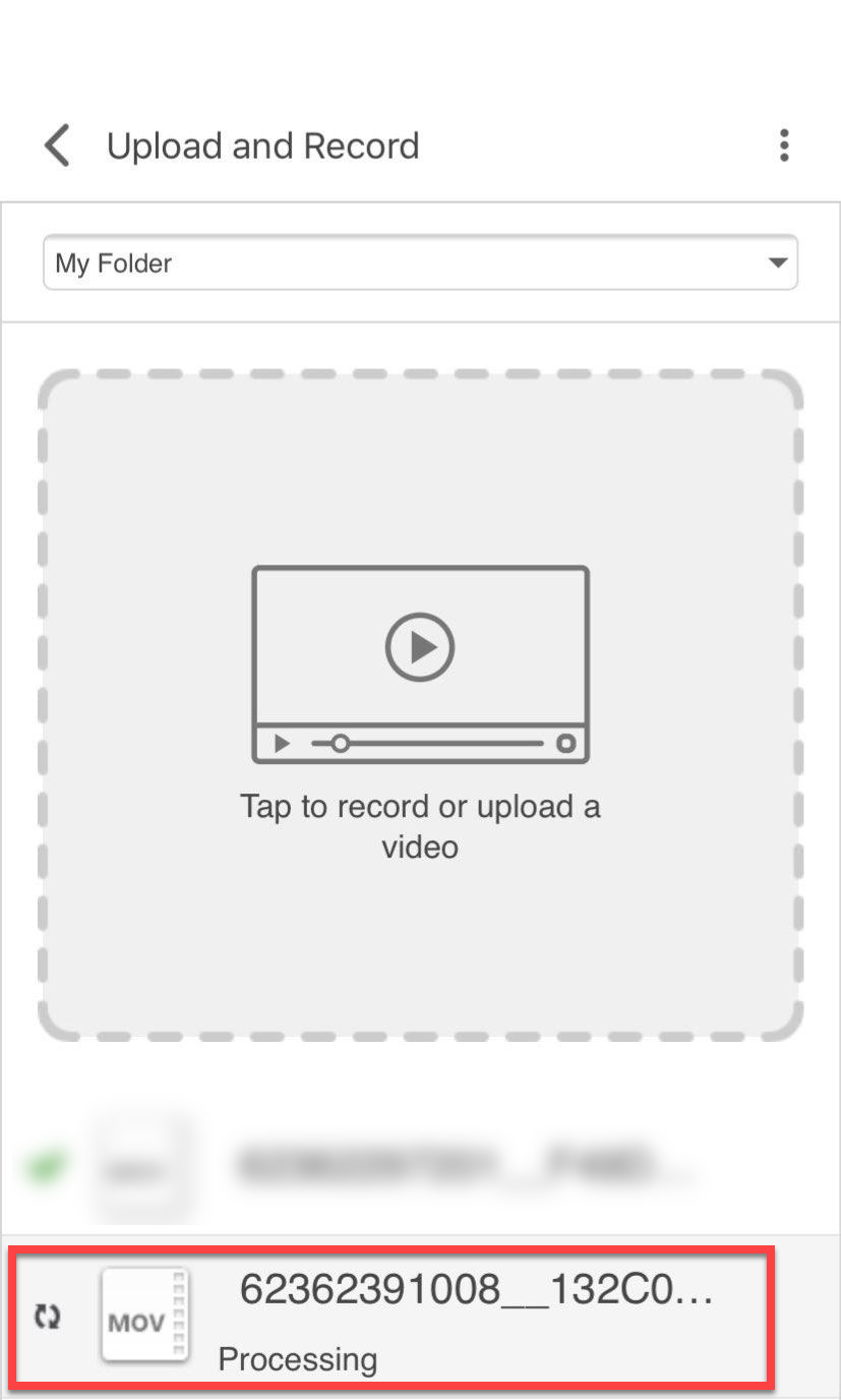 Screenshot of Video Processing 