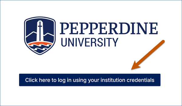 Pepperdine Syllabus web portal login screen.