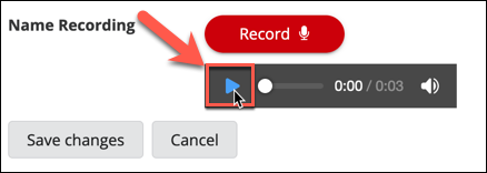You can preview your recording by clicking the play button on the recording interface.
