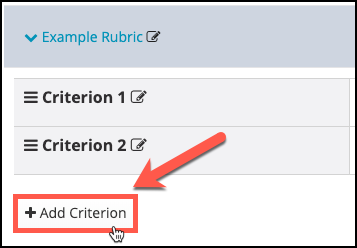 Click "add criterion" button to add a criterion.