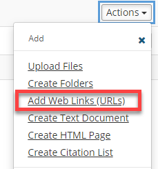 Add Web Links