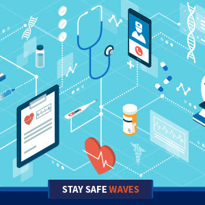 Stay Safe Waves illustration